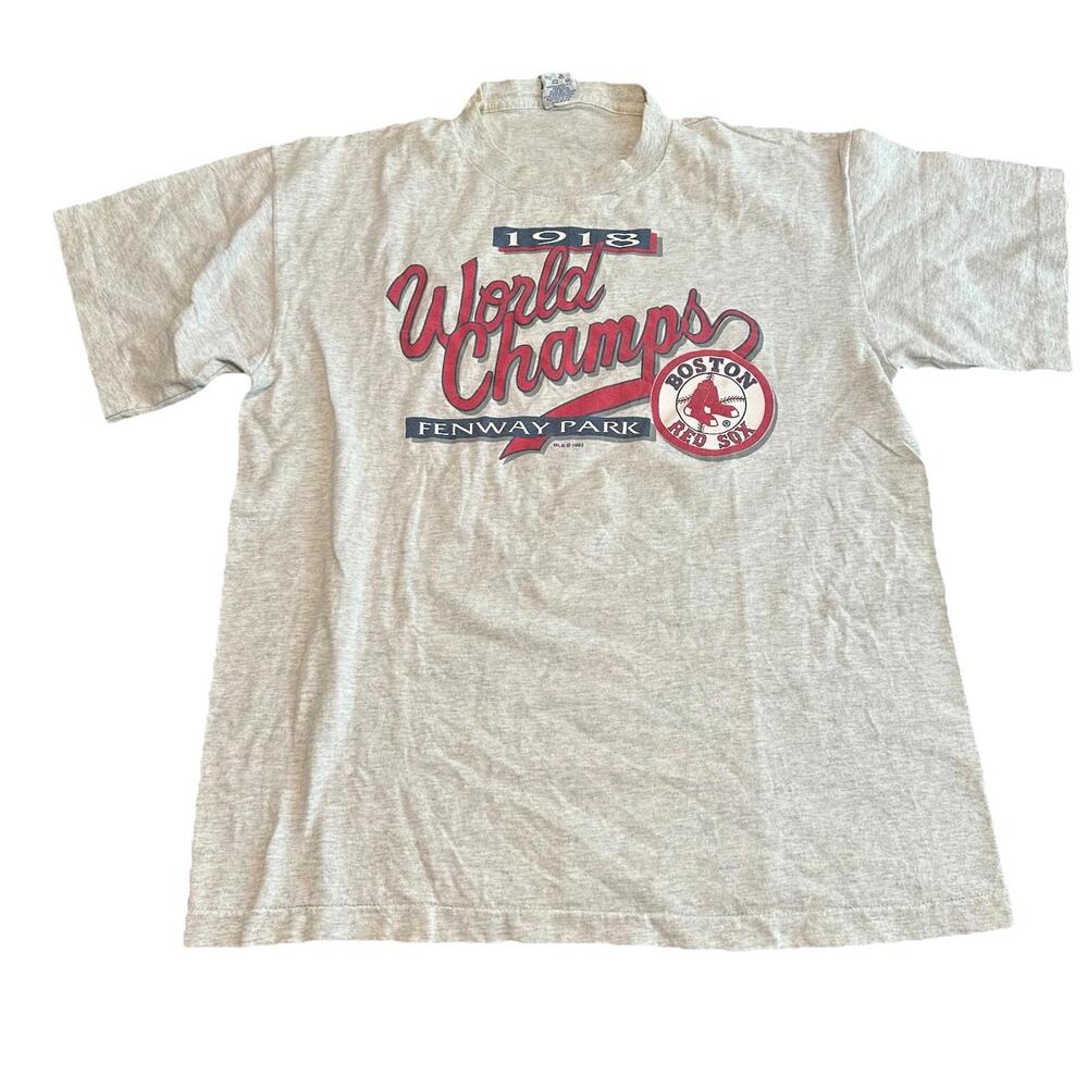 Vintage Graphic T Shirt Red Sox 1918 World Champs Size Large